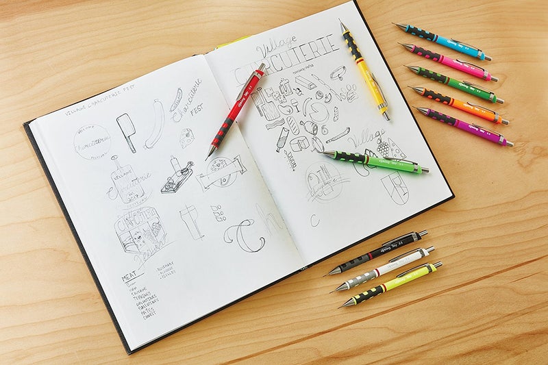 Rotring أقلام رصاص ميكانيكية روتراينغ تيكي، HB 0.5 مم، براميل بورجوندي، 12 قطعة - Image 5
